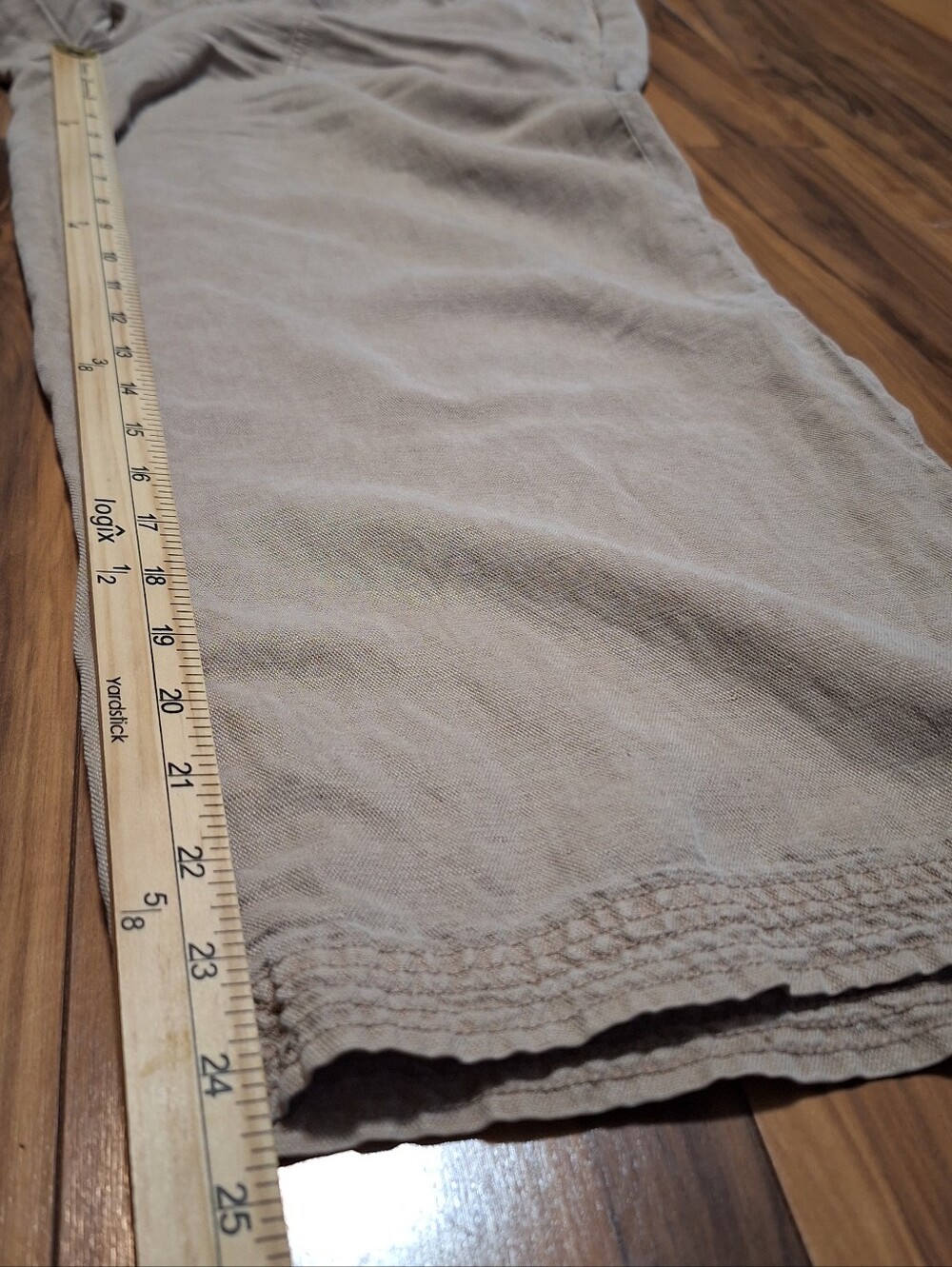 C&C CA Medium Linen Lyocell Crop Wide Leg Pull On Pants Beachy Boho Resort - Picture 6 of 7